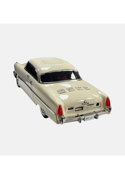 Bej Arabalı Bluetooth Fm-usb-tf-aux Şarjlı Nostaljik Radyo