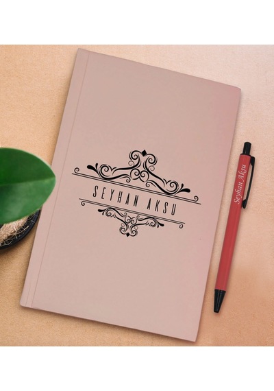 Bk Gift Kişiye Özel İsimli Pudra Pembesi Sert Kapaklı Defter Ve Tükenmez Kalem Seti, Arkadaşa Hediye, Yeni İş Hediyesi, Doğum Günü Hediyesi-18