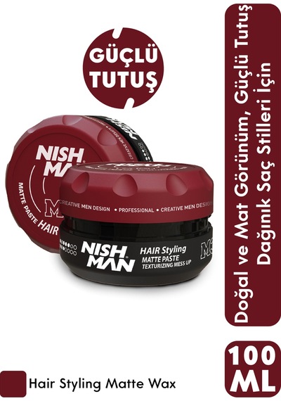 Mess Up Mat Şekillendirici Wax M3 100ml Mat Görünüm Orta Tutuş Oynanabilir Yapı