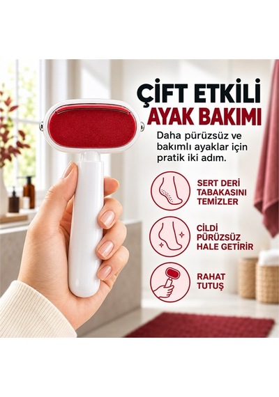 Sunup Sn-39101 Çift Taraflı Ayak Törpüsü Nasır Ölü Deri Temizleyici