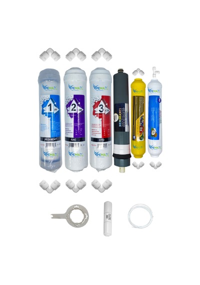 Pws Kapalı Kasa Su Arıtma Cihazlarına Uygun Std 6li Platinium Mebran Mineral+tatlandırıcı Set