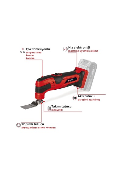 Ayrex Akülü Raspalama Makinesi Tc-mg 18 Li-solo 4465170