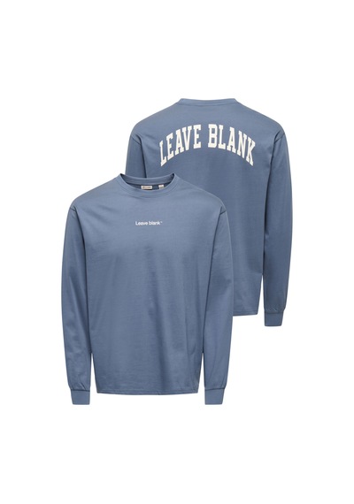 Only & Sons Onsfred Life Rlx Ls Varsity Tee Erkek Sweatshirt 22039026 Mavi