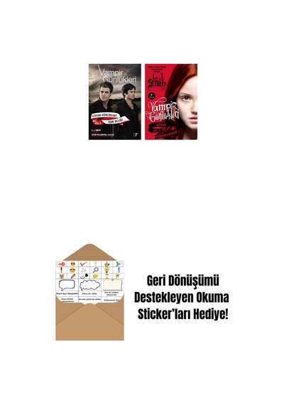 Vampir Günlükleri - Stefan Günlükleri Vol. 2 Kan Açlığı + Vampir Günlükleri - Vol. 3 Kaderin Yükselişi + Okuma Sticker'ları