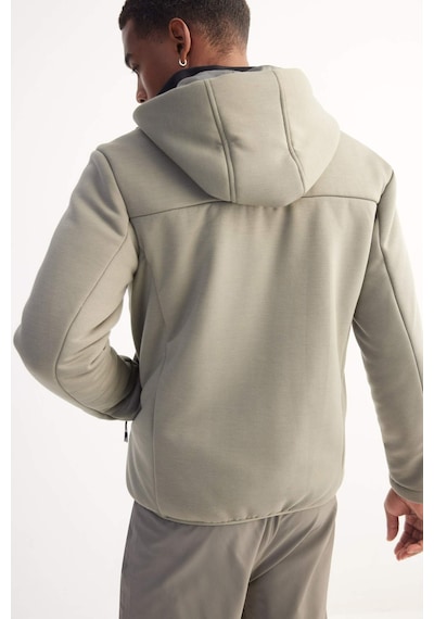 DeFactoFit Rüzgar Geçirmez Mont Slim Fit Dar Kesim Kapüşonlu Fermuarlı Cepli B2301AX25SPKH457