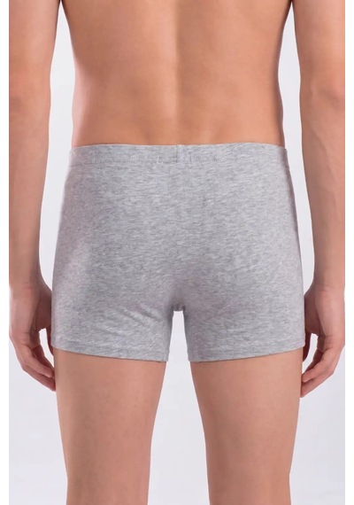 Astrid T Premium Esnek Sezonsuz Gri Erkek Boxer Düz 3'lü Paket Pamuklu Likralı