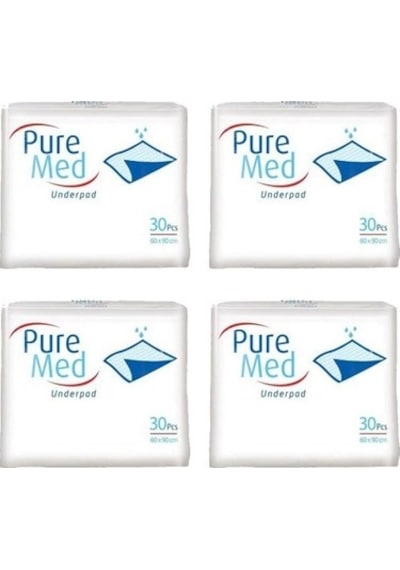 Puremed 60 x 90 CM Yatak Koruyucu Örtü 30'lu x 4 120 Adet