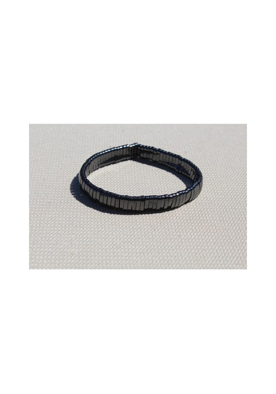 Doğal Hematit Stres Bilekliği 19 Cm Unisex Erkek Kadın Şık Minimal Tasarım Doğal Taş Bileklik Gri Gri