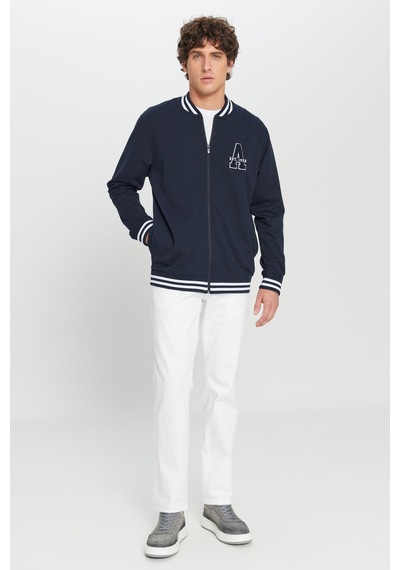 AC&Co / Altınyıldız Classics Erkek Lacı 2 İplik Pamuklu Standart Fit Normal Kesim Fermuarlı Kolej Yaka Yan Cepli Sweatshirt Lacı AC&Co / Altınyıldız Classics Erkek Lacı 2 İplik Pamuklu Standart Fit Normal Kesim Fermuarlı Kolej Yaka Yan Cepli Sweatshirt Lacı