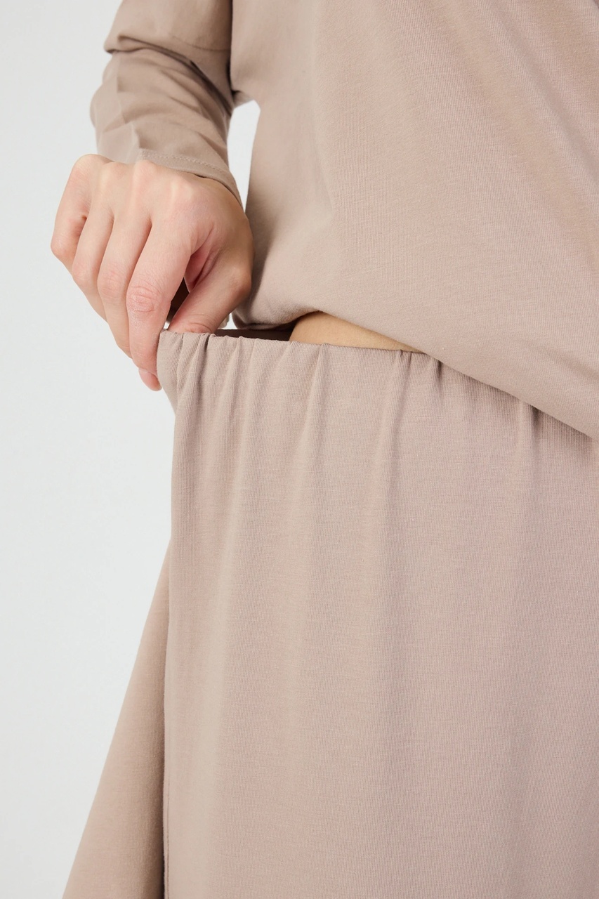 Butikgiz Kadın Tesettür Tunik Pantolon Rahat %100 Pamuklu 2'li Alt Üst Takım Bej Butikgiz Kadın Tesettür Tunik Pantolon Rahat %100 Pamuklu 2'li Alt Üst Takım Bej