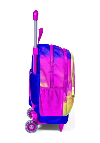 Coral High Kids Renkli Batik Desenli Üç Bölmeli Çekçekli Okul Sırt Çantası 23957
