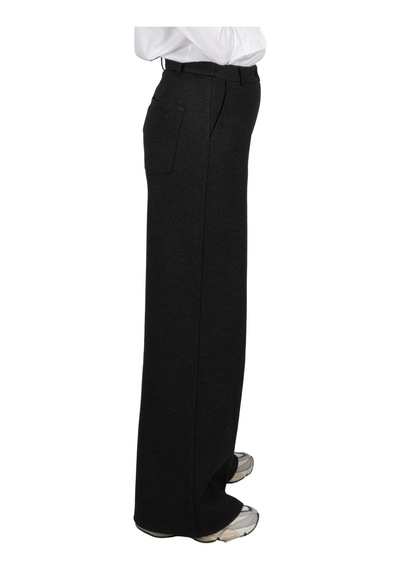 Goffra Kadın Opus Esnek Relaxed Geniş Paça Pantolon Antrasit