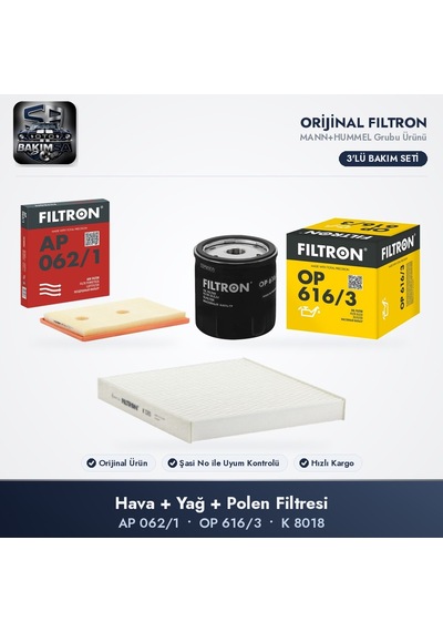 Filtron Filtre Bakım Seti Hava+yağ+polen - Golf 7 / Passat B8 / Octavia 3-4 1.2-1.4 Tsı