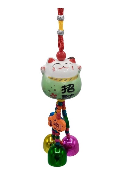 Feng Shui Maneki Neko Şans Kedisi Yeşil No.3