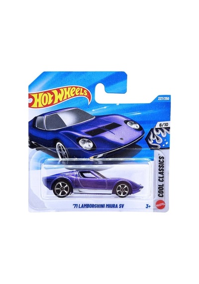 Hot Wheels '71 Lamborghini Miura Sv - Cool Classics Metalik Mor 1/64 Diecast Model Araba Çok Renkli