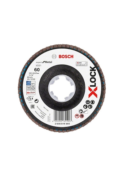 Bosch X-lock Flap Disk 125 Mm 60 Kum X551 2608619804