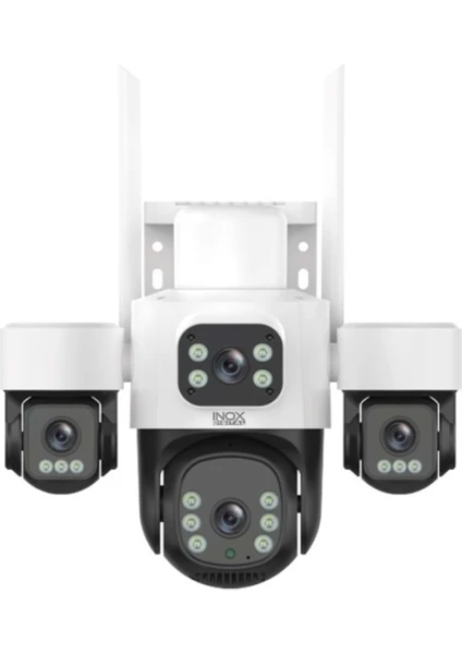 Inox Digital X114 4x3mp 12mp Dört Lensli Wifi Ptz Kamera Gece Görüşü Ve İki Yönlü Ses Özellikleriyle
