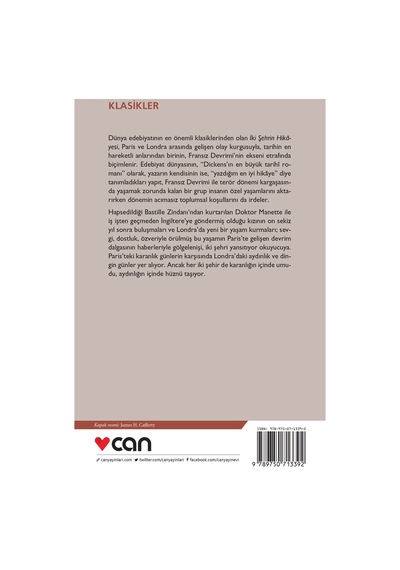 Iki Şehrin Hikayesi (Gri Kapak) - Charles Dickens - Can Yayınları