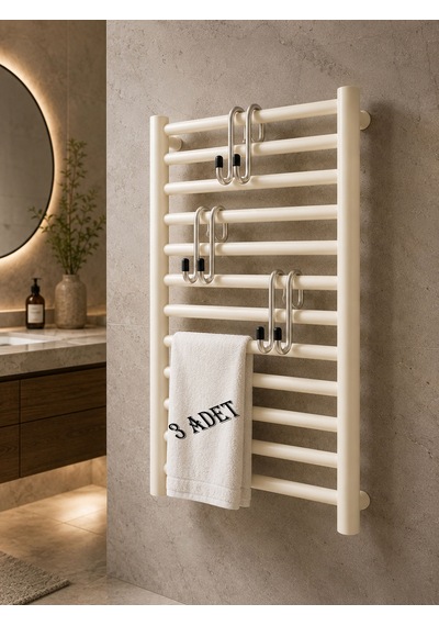 Teknor 3'lü Set Havlupan Askısı Pratik Havlu Askısı Beyaz 10x5 Cm Krom