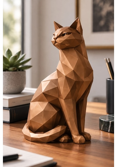 Asil Kedi Figürlü Dekoratif Biblo 33987088