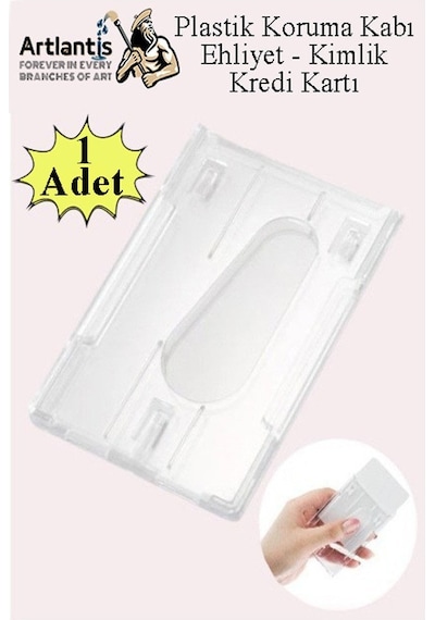 Şeffaf Kart Kılıfı Kimlik Ehliyet Kredi Kartı Koruyucu 1 Adet Pvc Plastik Kart Koruma Kabı