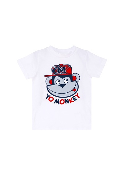 Monkey Ekose Erkek Çocuk T-shirt Şort Takım