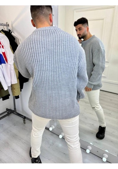 Elku Moda Elkumoda Oversize Kazak Bol Kesim Salaş Triko Kazak-KAZAK2873