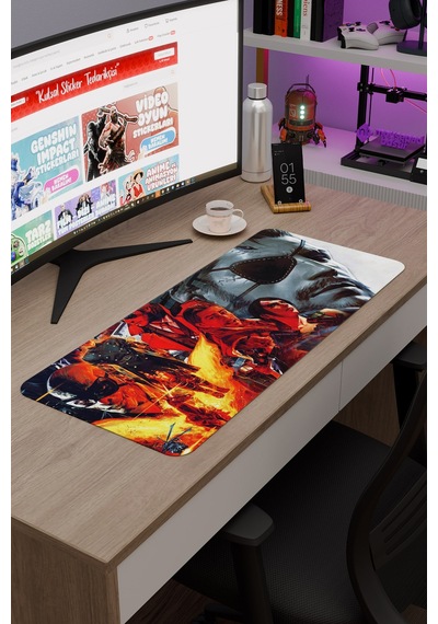Metal Gear Solid Kaymaz Dikişli Kauçuk Oyuncu Mousepad V3 - 70x30 Xl Gaming Mouse Pad Fare Altlığı
