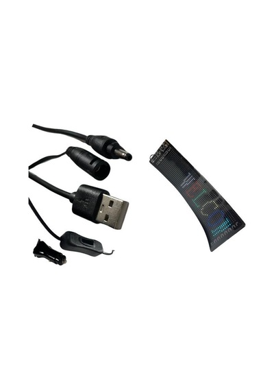 Bluetooth Lu Telefon Kontrollü 16x64 Flexible Matrix Led Ekran 5-12v 370 87 Mm Renkli