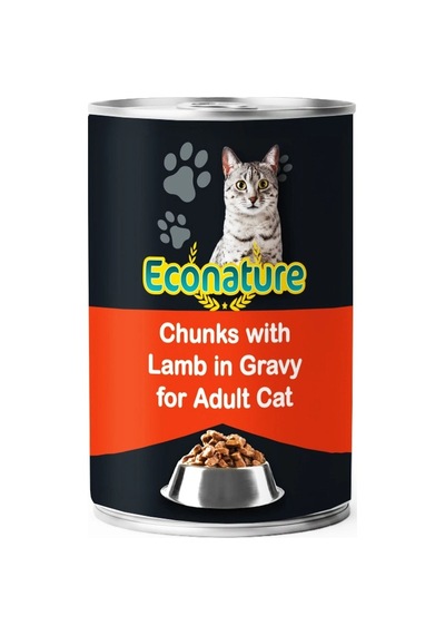 Econature Kuzu Etli 400 Gr Yetişkin Kedi Konservesi