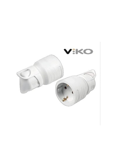Viko Topraklı Dişi Fiş Beyaz Çocuk Korumalı Kulplu N11.368