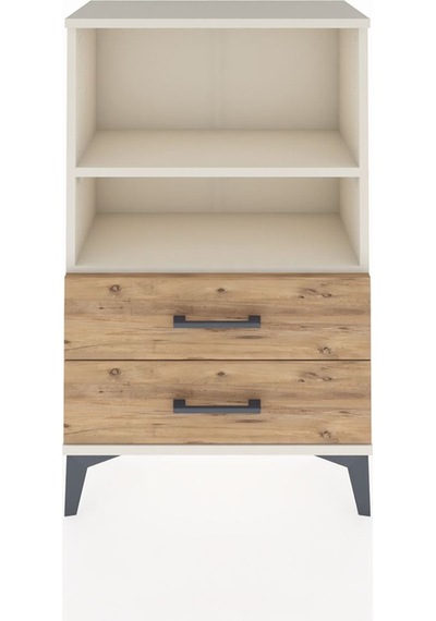 Arges Komodin 2 Raflı 2 Çekmeceli 60x30x96 Aytaşı-çam Aytaşı