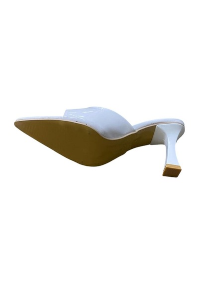 Miçe Shoes Kadın İnce Topuk Abiye Günlük Terlik Beyaz - 873684040 Beyaz