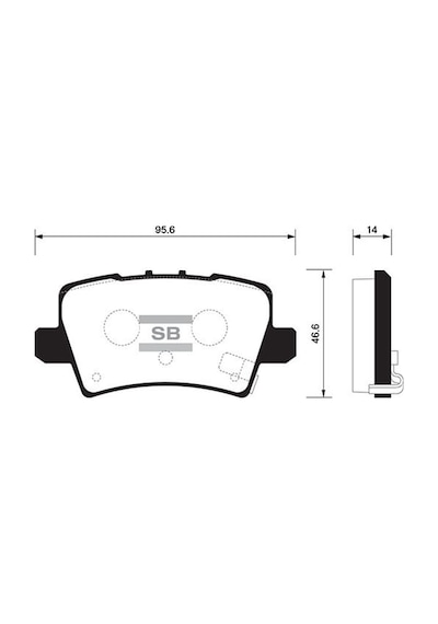 SANGSING SP1570 Fren Balatası Arka Civic Vıı Hb 1.4 1.8 2.0 Cdtı 06- Gdb3408