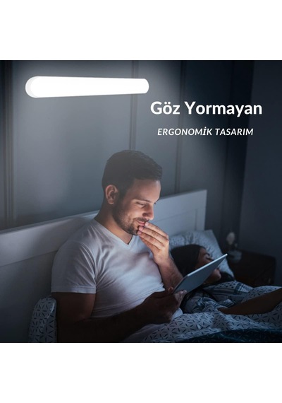 Şarjlı Mıktantıslı Işık Micro Usb Kablosuz Led 3 Farklı Işık Martı Aplik - 1 Adet Beyaz