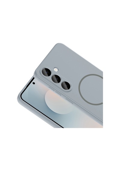 Mobilefix Galaxy S26 Plus Kılıf M-safe Şarj Özellikli Zore Meta Kapak - Titanyum-gri