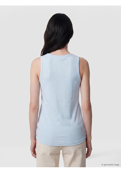 Lcw Comfort Mavi Bisiklet Yaka Kadın Atlet