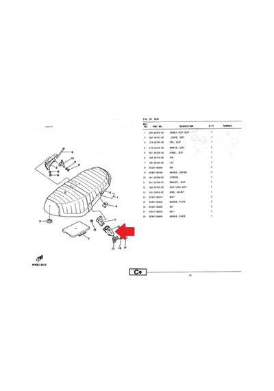 Yamaha Chappy Sele Kilidi 1K8-24705-00