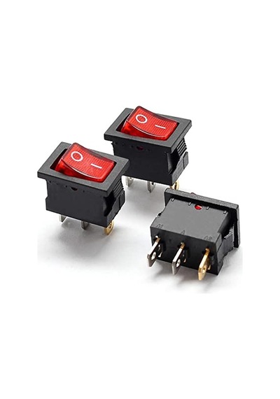 3 Pin Anahtar Ledli Kcd1 Rocker Switch Mini Buton On/off 10a 250v Işıklı