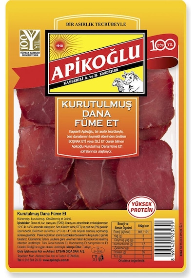 Yüksek Proteinli Kurutulmus Dana Füme Et 100 Gr. Üçlü Paket Toplam 300 Gr.