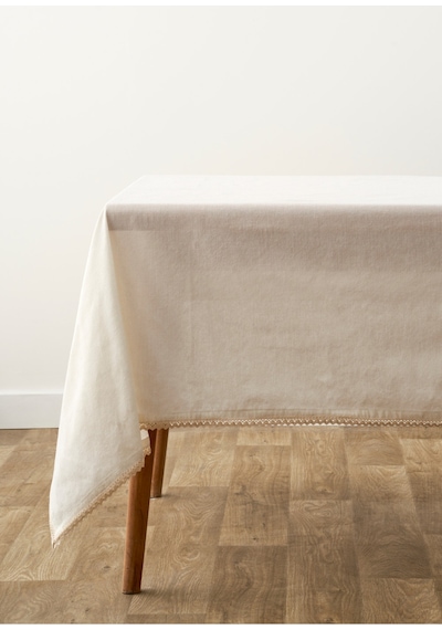 Bella Maison Eloni Kopanakili Masa Örtüsü Ekru 150x250 Cm Ekru