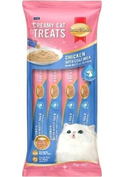 Smartheart Tavuk ve Keçi Sütü Krema Kedi Ödülü 4 x 15 G