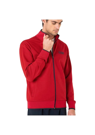 Pierre Cardin 7120 Erkek Uzun Kollu Dik Yaka Eşofman Takımı-bordo Bordo