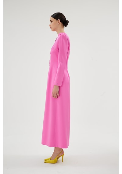 Senna Tırena Elbise Pembe Pembe