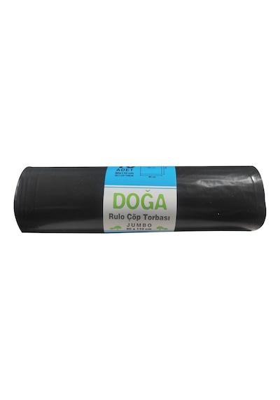 Ecoplast Jumbo Boy Siyah Çöp Torbası Poşeti - 300 G - 90 Litre - 80 x 110 CM / 10 Adetlik Rulo
