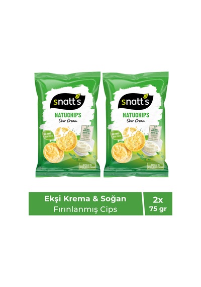 Ekşi Krema & Soğan Aromalı Fırınlanmış Cips 75 Gr X2 Adet