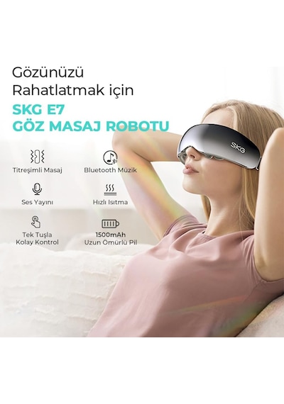 SKG E7-en Taşınabilir Akıllı Göz Masaj Aleti, Geleneksel Shiatsu Masaj Terapisi