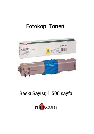 Oki C301 Sarı Toner 44973541