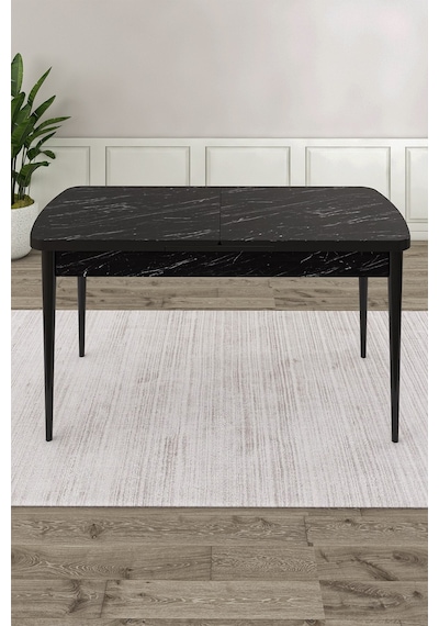 Canisa Exve Serisi 80x132 Açılabilir Siyah Mermer Desen Masa Masa Siyah Mermer Desen Ayaklar Siyah Canisa Exve Serisi 80x132 Açılabilir Siyah Mermer Desen Masa Masa Siyah Mermer Desen Ayaklar Siyah