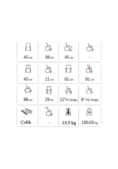 Medikaltec Leo 120 Hasta Transfer Sandalyesi